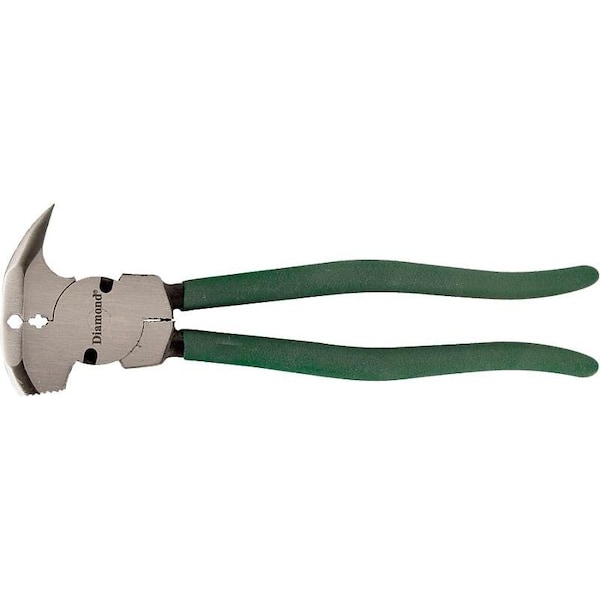 Diamond Farrier MultiPurpose Fence Tool, 10 in OAL, Carbon Steel Jaw, Plastic Handle - DFT10