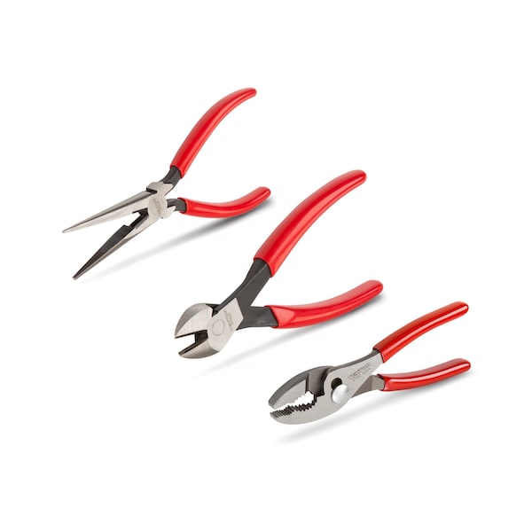Tekton Pliers Set, 3-Piece (Long Nose, Diagonal Cutting, Slip Joint) - PLR99018