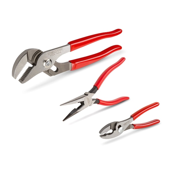 Tekton Gripping Pliers Set, 3-Piece (Long Nose, Slip Joint, Groove Joint) - PLR99017
