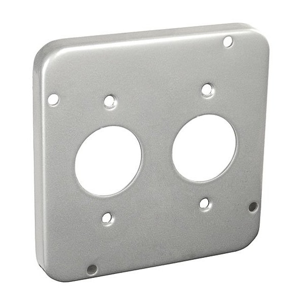 Southwire Electrical Box Cover, Square, Galvanized Steel, Raised Cover - 72C37