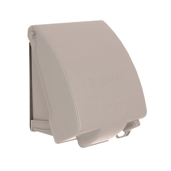 Hubbell Taymac EXTRA DUTY Series Weatherproof In-Use Cover, 3-1/2 in L, 5.39 in W, Aluminum, Gray, Powder-Coated - MX7280S