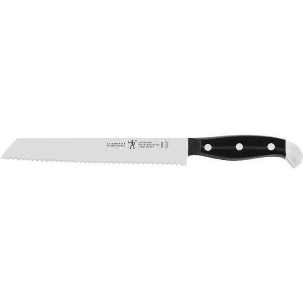 Henckels International Statement Series Bread Knife, Stainless Steel Blade, Black Handle, Serrated Blade - 13546-203