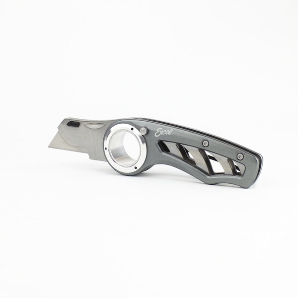 Excel Blades K60 Revo Utility Knife, Folding Knife with Clip, Work Knife, Gray, 6pk - 16061
