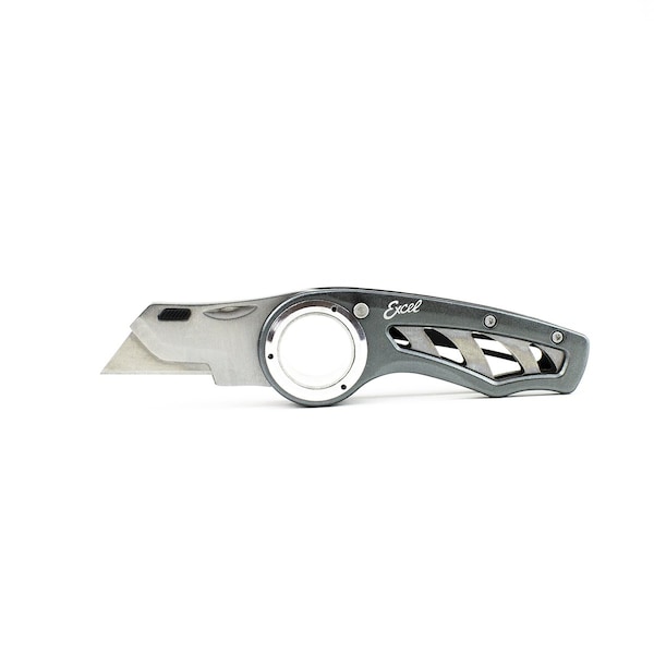 Excel Blades K60 Revo Utility Knife, Folding Knife with Clip, Work Knife, Gray, 6pk - 16061