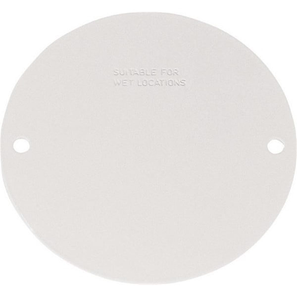 Sigma Electrical Box Cover, Round, Stamped Steel, Blank Cover - 3426129