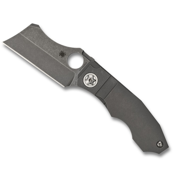 Spyderco 2024 Spyderco Reveal 9, Stovepipe Titanium , Plain Edge - SPY-C260TIP