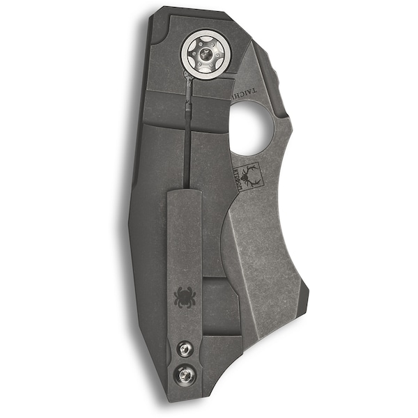 Spyderco 2024 Spyderco Reveal 9, Stovepipe Titanium , Plain Edge - SPY-C260TIP
