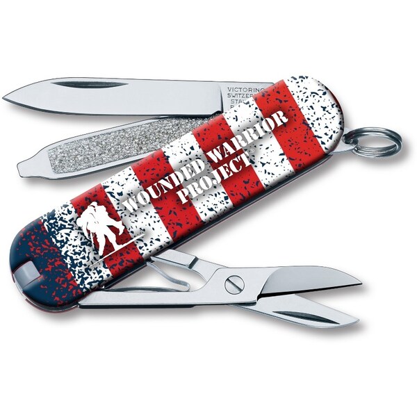 Swiss Army Brands Victorinox Classic Sd, American Flag With Wwp Logo - VIC-55370.US2