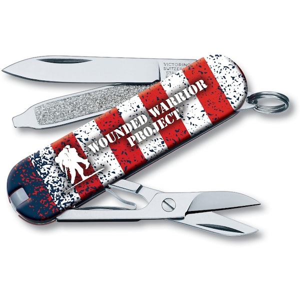 Swiss Army Brands Victorinox Classic Sd, American Flag With Wwp Logo - VIC-55370.US2