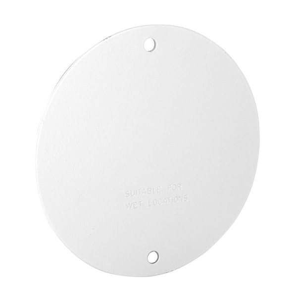 Bell Outdoor Electrical Box Cover, Round Box Type, Round, Steel, Blank and Flat Cover - 5374-1