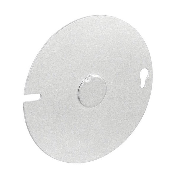 Southwire Electrical Box Cover, Round, Galvanized Steel, Flat Cover - 54C6-R
