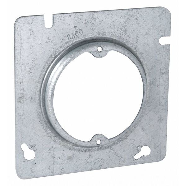 Raco Electrical Box Cover, Square, Steel, Raised Cover - 829
