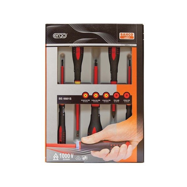 Williams Bahco 5 Pcs Insulated Ergo Screwdrr Set - BE-9881S