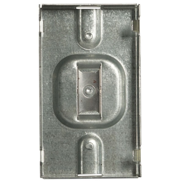 Raco Electrical Box Cover, Square Box Type, 1 Gang, Rectangular, Galvanized Steel, Raised Cover - 701R
