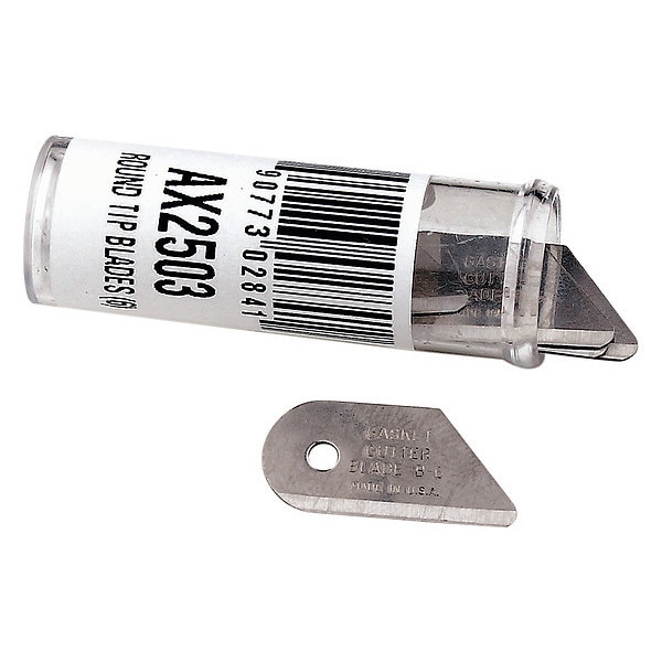 Allpax Round Tip Blades, 1" L x7/8" W, PK 6 - AX2503
