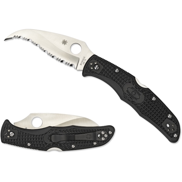 Spyderco 2024 Spyderco Matriarch 2 Lightweight Black Serrated - SPY-C12SBK2