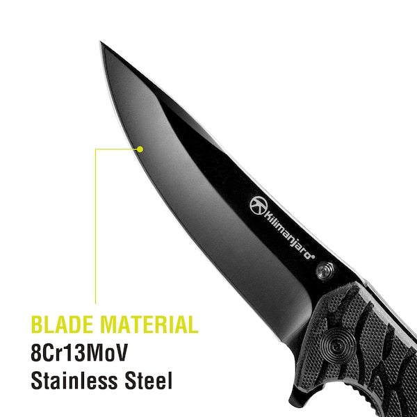 Kilimanjaro 9" Folding Knife - Makazi - Black Finish - 910083