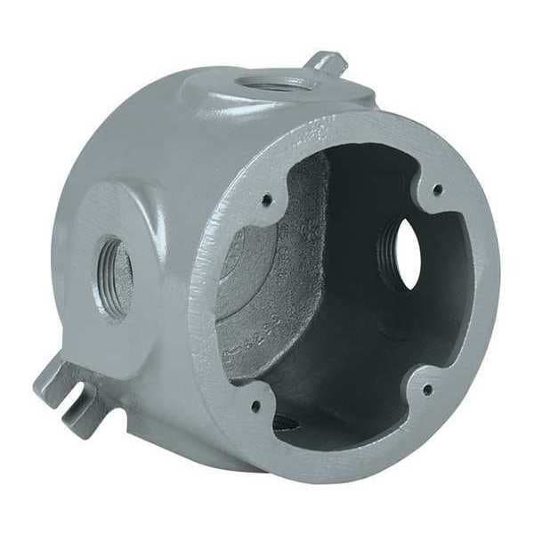 Killark Electrical Box, 45 cu in, Outlet Box Type, 1 Gang, Aluminum, Round Shape - VLJDX-3