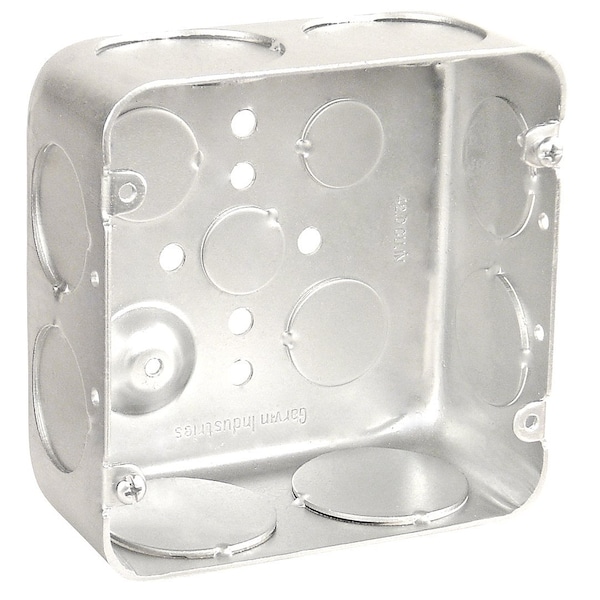 Southwire Electrical Box, 42 cu in, Junction Box Type, Steel, Square Shape - 72171-1-1/4