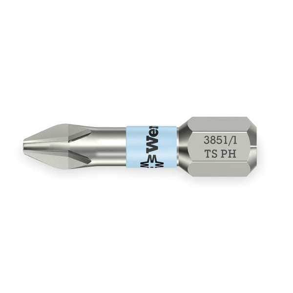 Wera Torsion Bit, SAE, 1/4", Hex, #2, 1", SS - 05071011001