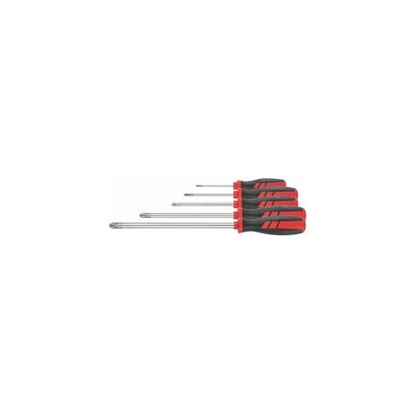 Holex Screwdriver for Phillips Set, with Power Grip, 5 Pc, #0 to #4 - 668411 5