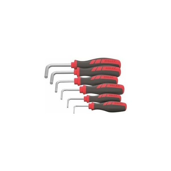 Holex Angled Hex Screwdriver Set, with Power Grip, 6 Pc, 3 mm to 10 mm - 627504 6