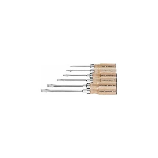 Holex Slotted Screwdriver Set, 6 Pc, 3.5 mm to 10 mm - 660810 6