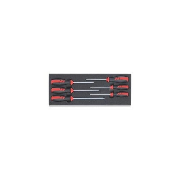 Holex 6 Pc Ball Point Hex Screwdriver in Foam, 2.5 mm to 8 mm - 952835 6