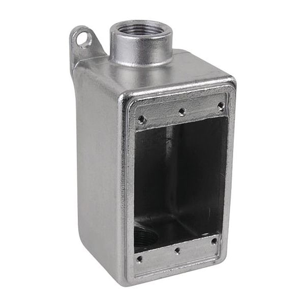 Calbrite Weatherproof Electrical Box, 25 cu in, FDCS Box Type, 1 Gang, Stainless Steel - S61000FDCS