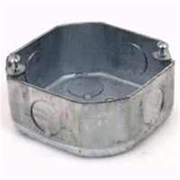 Boombox Electrical Box, 15.5 cu in, Octagon Box Type, 2 Gangs, Steel, Octagon Shape - BO432935