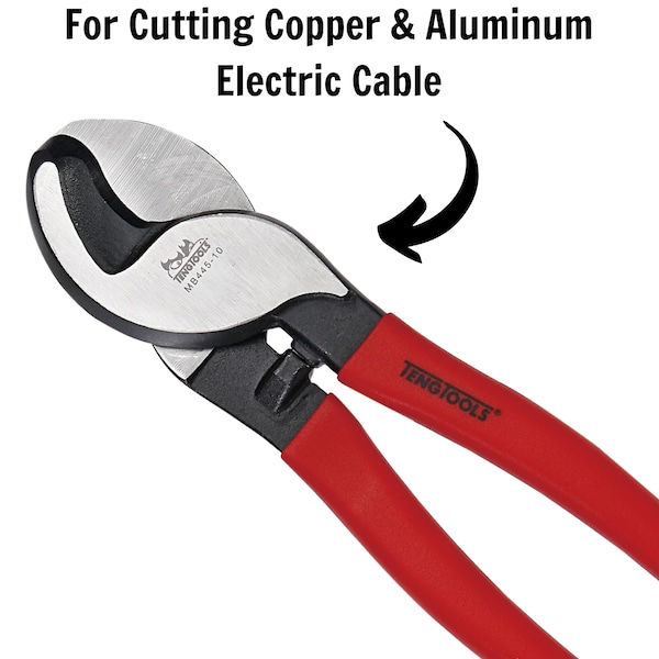 Teng Tools 10" Heavy Duty Vinyl Grip Cable Cutting Pliers -  MB445 - MB445-10