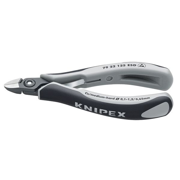 Knipex 5 in Precision Diagonal Cutting Plier Flush Cut Uninsulated - 79 22 125 ESD