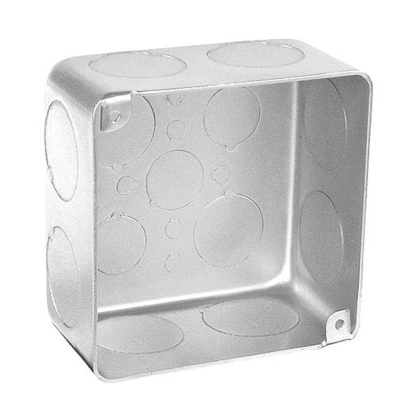 Southwire Electrical Box, 30.3 cu in, Square Box Type, 4 Gangs, Steel, Square Shape - 52171-1-VT