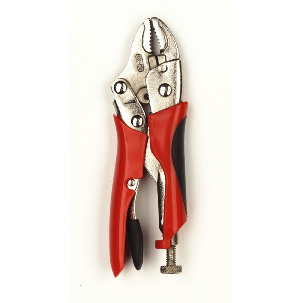 Powerbuilt 5" Curved Jaw Locking Pliers with  Inj Hndl - 645014