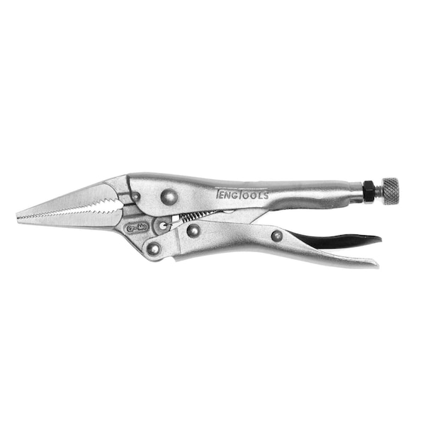 Teng Tools 6" Plated Long Nose Power Grip Locking Pliers -  404-6 - 404-6