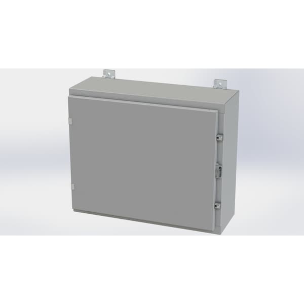 Saginaw Control & Engineering Carbon Steel Electrical Enclosures, 20 in H, 8 in D, 24 in W, NEMA 4, Hinged - SCE-20H2408LP