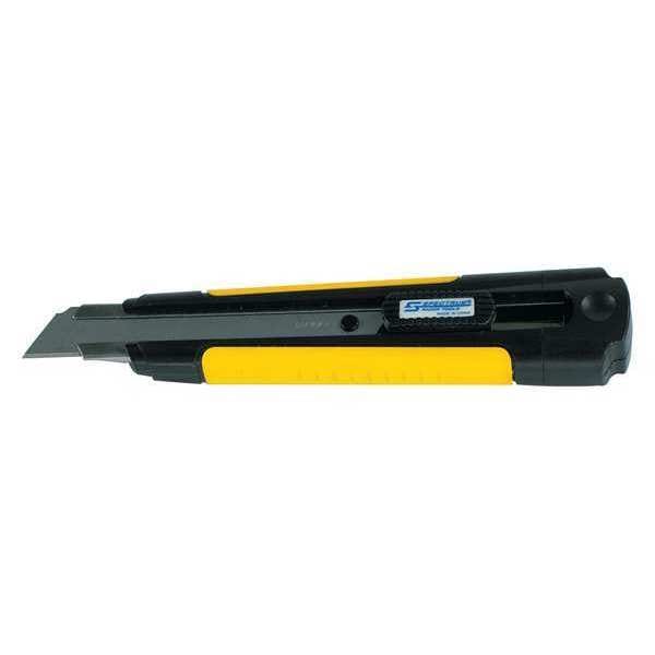 Steel Track Snap Utility Knife, Grip, 8 Pt, PK25 Snap-Off, 25 PK - KN120