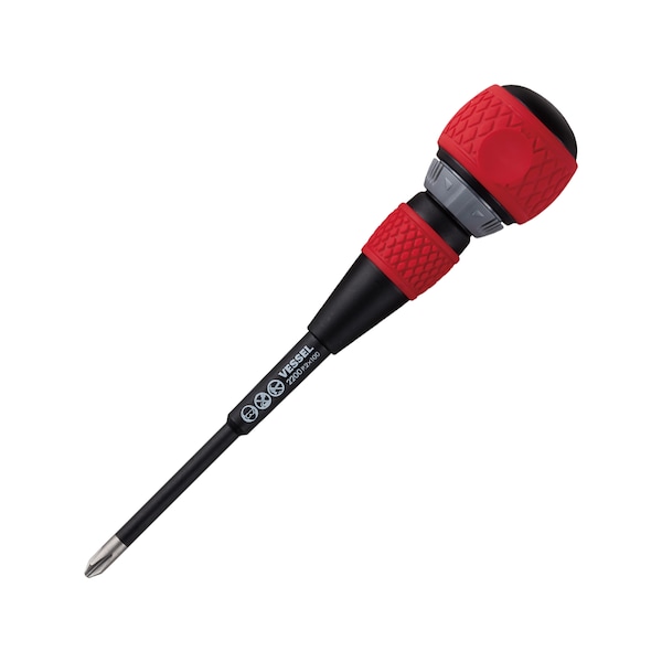 Vessel BALL GRIP Ratchet Screwdriver No.2200 +2 - 2200P2100