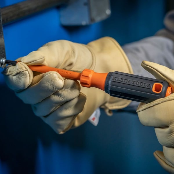 Klein Tools Insulated Screwdriver, #2 Phillips Tip, 4-Inch Round Shank - 6834INS