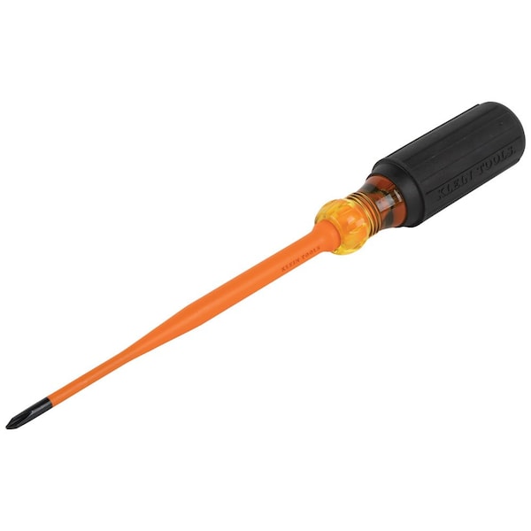 Klein Tools Slim-Tip 1000V Insulated Screwdriver, #1 Phillips, 6-Inch - 6956INS