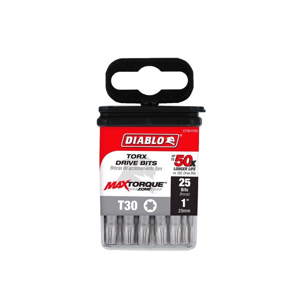 Diablo Torx #30 X 1 in. L Driver Bit Black Oxide 5 pk - DT301P5