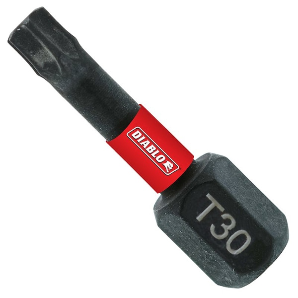 Diablo Torx #30 X 1 in. L Driver Bit Black Oxide 5 pk - DT301P5