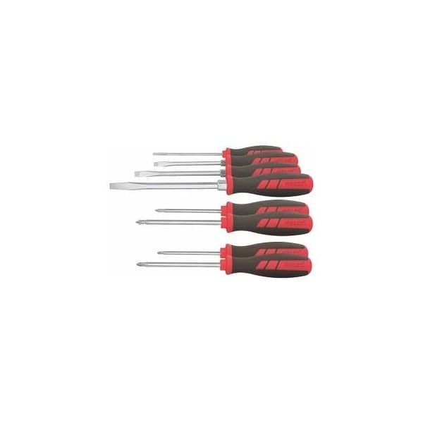 Holex Slotted/Phillips/Pozidriv Screwdriver Set, 6 Pc - 667332 4/2/2