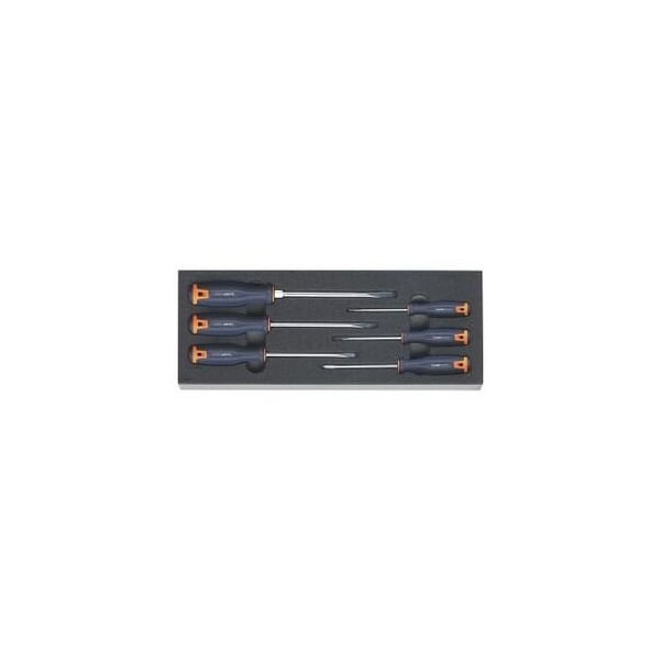 Garant 6 Pc Slotted Screwdrivers Set in Foam, 2.5 mm to 8 mm - 953326 6
