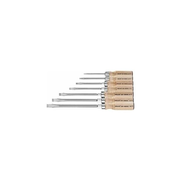 Holex Slotted Screwdriver Set, 7 Pc, 3.5 mm to 12 mm - 660810 7