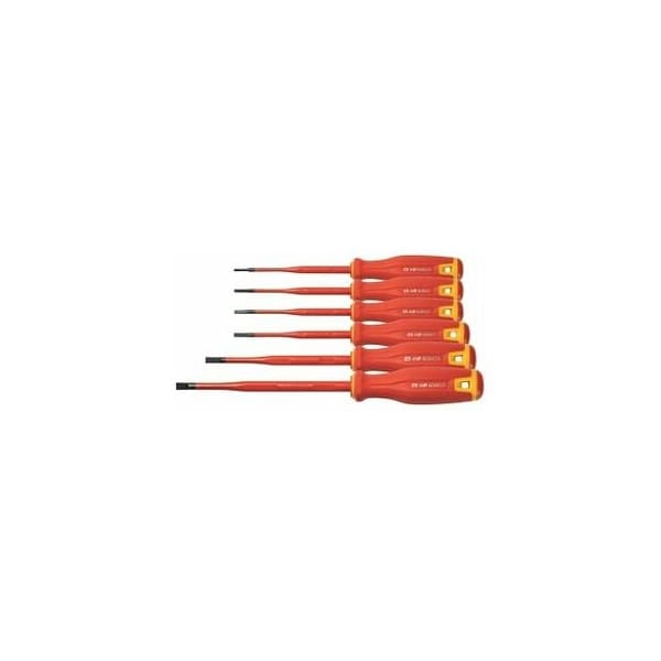 Garant Insulated Slotted Screwdriver with Slim Blade Set, 6 Pc, 2.5 mm to 6.5 mm - 662906 6
