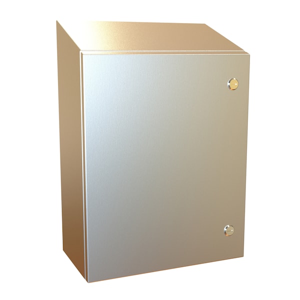 Hammond 304 Stainless Steel Electrical Enclosures, 20 in H, 8 in D, 16 in W, NEMA 4X, Hinged - ST201608SS