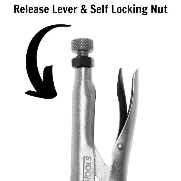 Teng Tools 401-10F 10" Plated, Serrated & Flat Power Grip Pliers - 401-10F