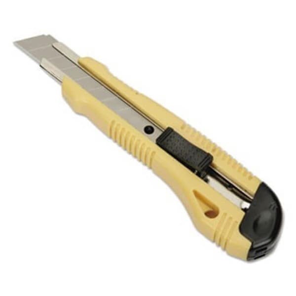 Sticky Situation 18 mm Skilcraft Utility Knife with Snap-Off  Black &amp; Yellow - ST3197889