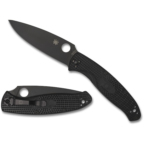 Spyderco 2024 Spyderco Reveal 8 Resilience, Lightweight Black, Black Blade Plain - SPY-C142PBBK